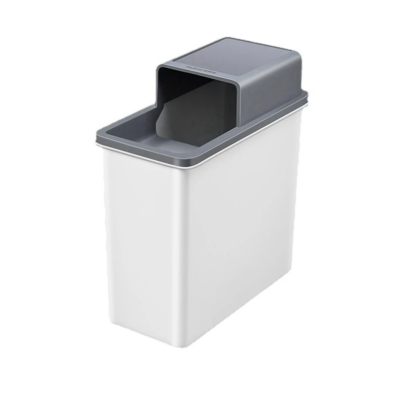 

Trash Can Waterproof Narrow Seam Dustbin Privacy Protection Bucket Garbage For Household Bathroom Toilet Kitchen Bin