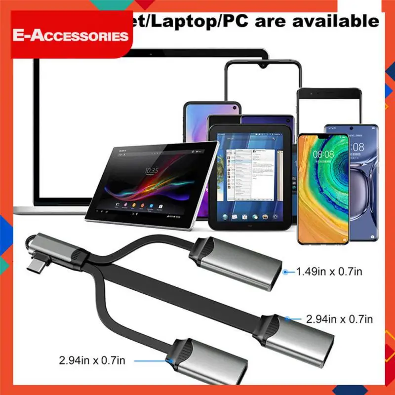 

Multifunctional Docking Station -compatible Splitter 4 In 1 Usbc Dock Concentrator For Laptops/phones Data Transfer Portable