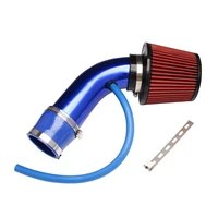 76mm 3 universal car automobile racing air intake filter pipe kit filter tube system car racing air intake filter aluminum pipe