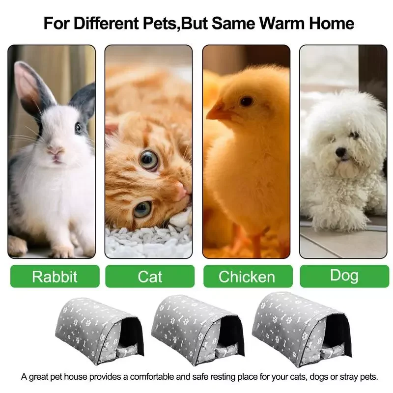 

Warm Cat House For Winter Rainproof Dog House Waterproof Cat House Villa Tent Cat House Cat Shelter With Removable Soft Mat Warm