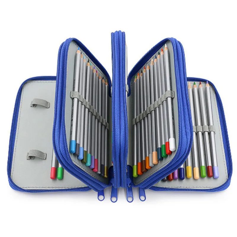 

72 отверстия, 4-слойный удобный чехол для школьного хранения, цветная сумка для карандашей большой емкости для студентов, подарок