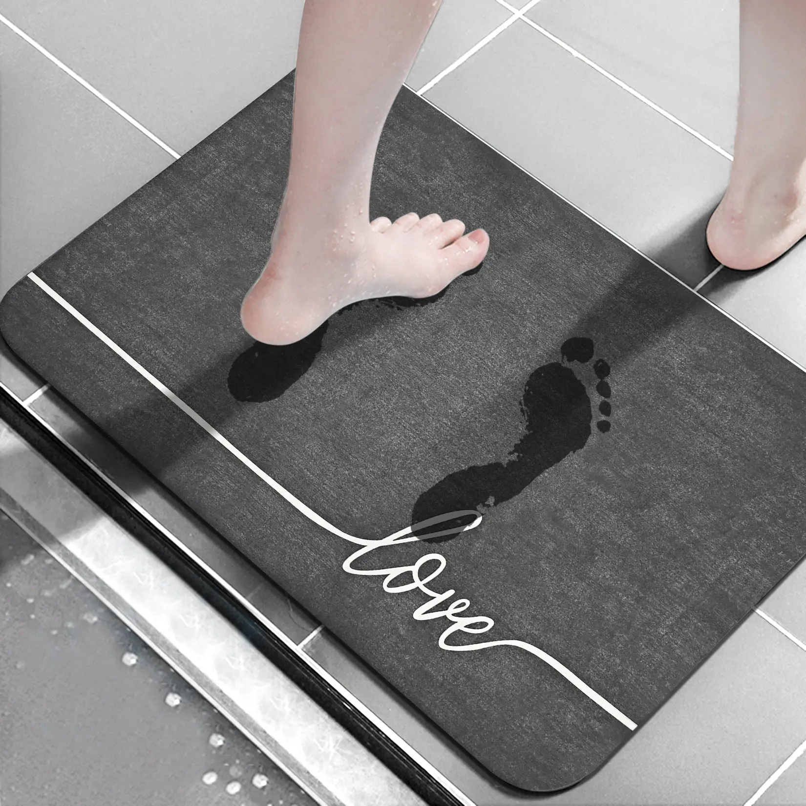 

Впитывающий нескользящий коврик в скандинавском стиле для ванной, Быстросохнущий коврик для ванной, кухни, входа, дома