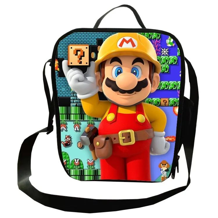 

3D New Children's Super Mario Brosined. Movie Lunch bag Primary shoulder bag Game casual bag small square bag