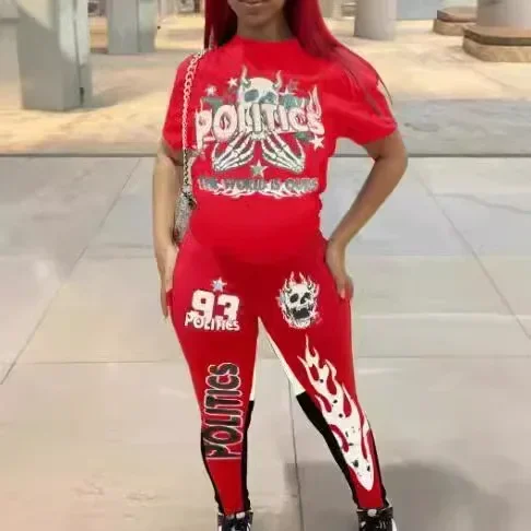 Летний тренд супер крутая женская одежда европейский модный костюм с принтом