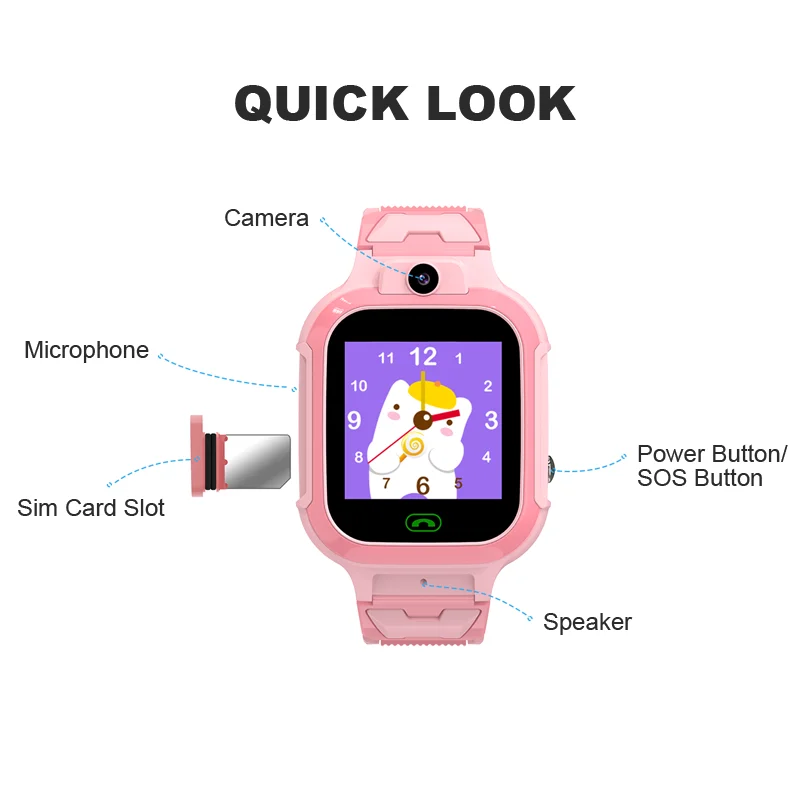 Детские Водонепроницаемые Смарт-часы с функцией отслеживания местоположения