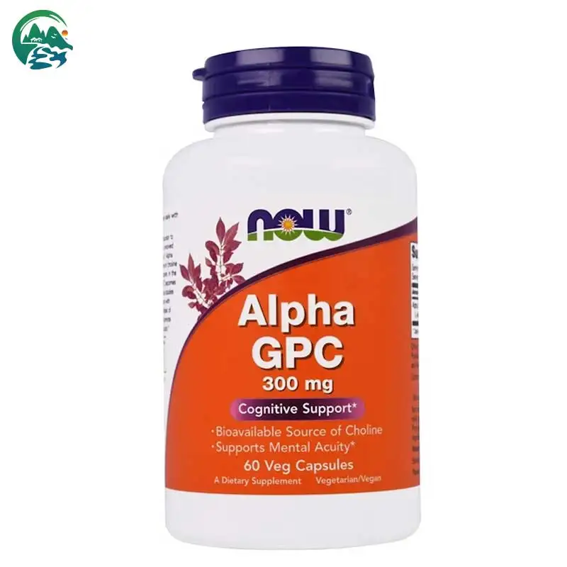 

Now Foods, Alpha GPC, 300 мг 60 капсул Veg, Когнитивная поддержка, биодоступный источник холина, умственная острота, бесплатная доставка