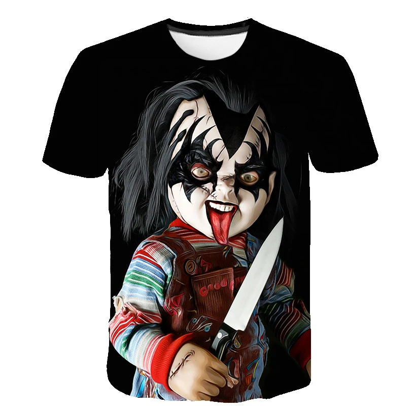 

Chucky T Shirt Demon Death Scary Evil Hip Hop Satanism Grim Reaper T-shirt Supernatura Boys/Girl Tshirt American Horror Story