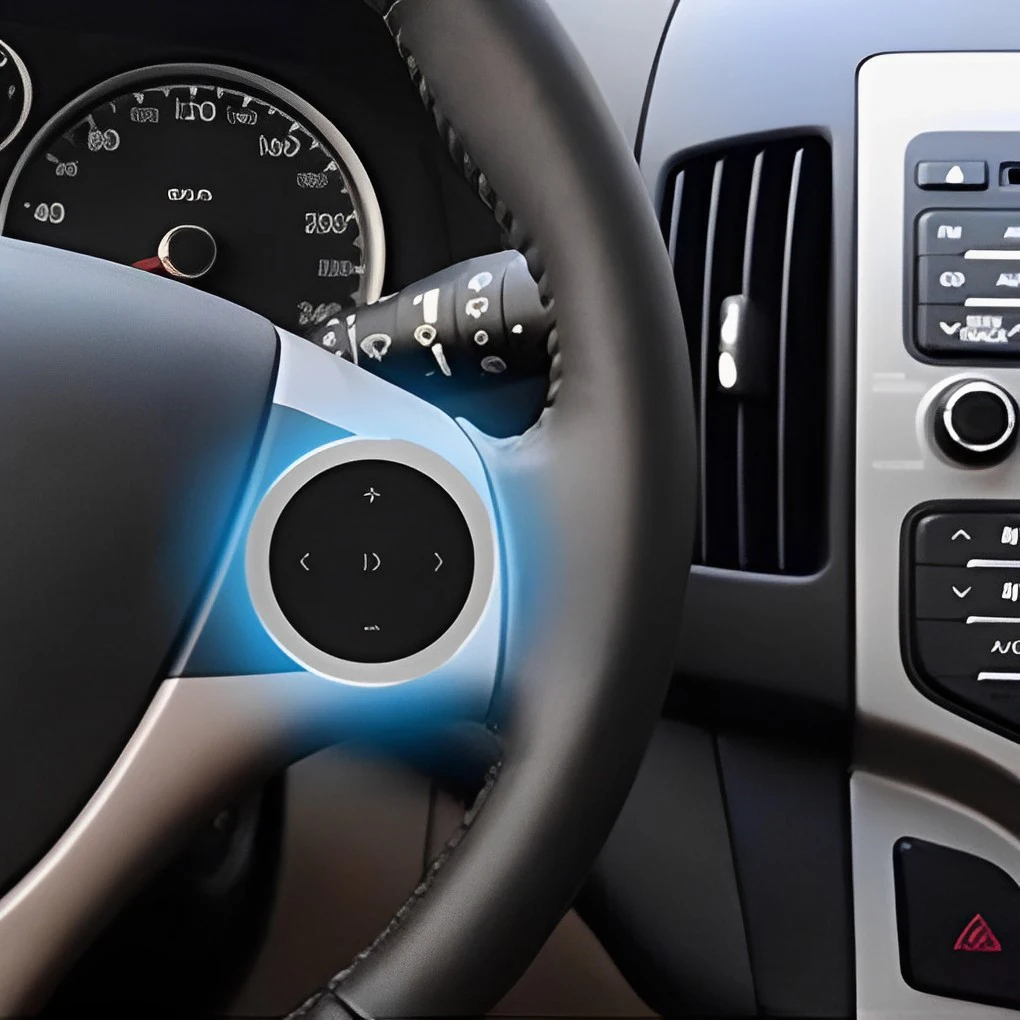 

Car Media Remote Control Battery Powered Round Controller Accessories