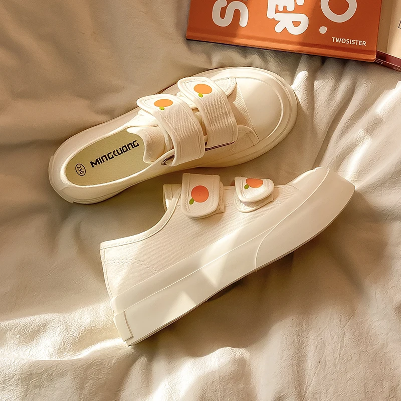 

Kawaii Sneakers Women Korean Platform Shoes 2023 New Fashion Canvas Sport Shoes Students Casual Flats Tennis Zapatillas Mujer