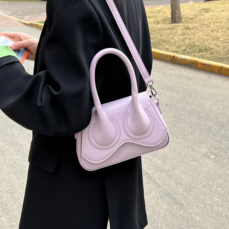 

2022 Luxury Brand PU Leather Handbags for Office Women Ladies Small Shoulder Crossbody Sling Bag with Short Handle Cute Totes
