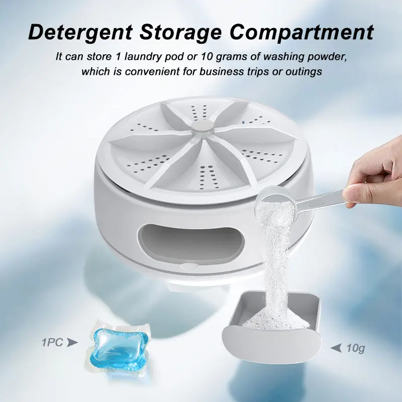 Портативная стиральная машина ультразвуковая турбо мини детская одежда носок