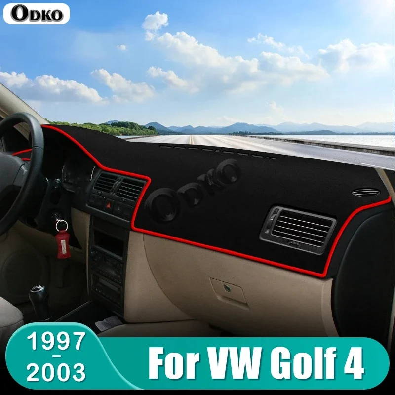 Фото Для Volkswagen VW Golf 4 MK4 1997-2003: Коврик на приборную панель, солнцезащитный козырек, накладка на панель приборов, аксессуары №2
