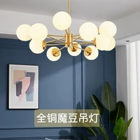 nordic ceiling chandelier lamp modern copper pendant light luxury living room chandelier bedroom lamps indoor lighting lustre