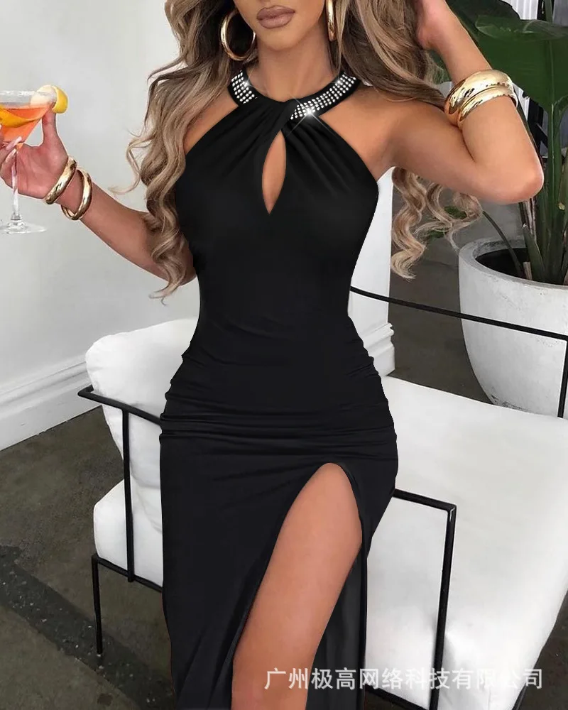 

2023 New Beautiful Fashion Slit Neck Dress