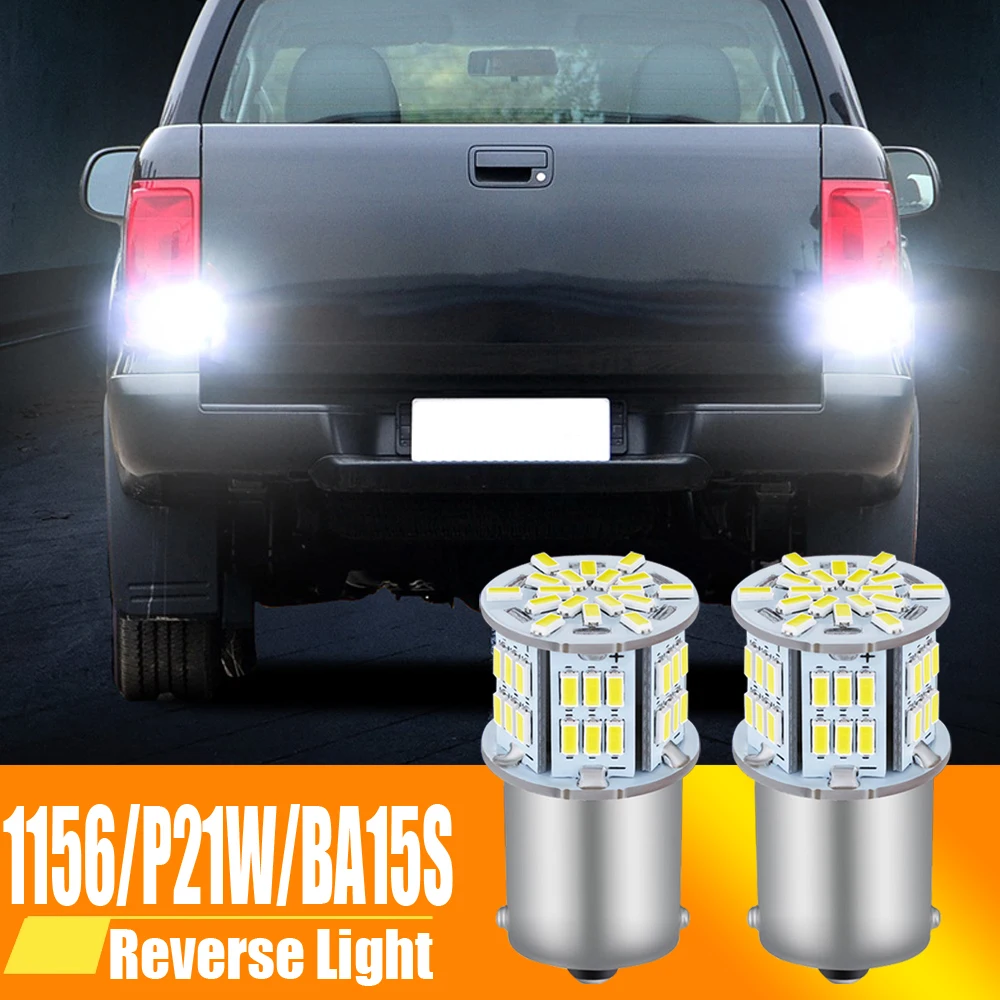 Светодиодная лампа задсветильник хода P21W BA15S Canbus для VW Caddy mk2 mk3 mk4 2 3 4 Beetle Amarok Crafter EOS Fox Jetta Santana Sharan, 2 шт.