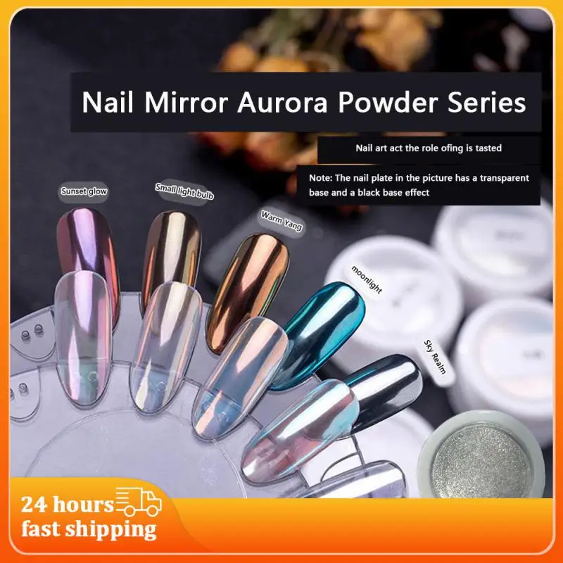 

Зеркальная мука, блестящая пудра, создает зеркальный эффект, гладкая, долговечная, широко используемая пудра Aurora для дизайна ногтей, 5 вариантов