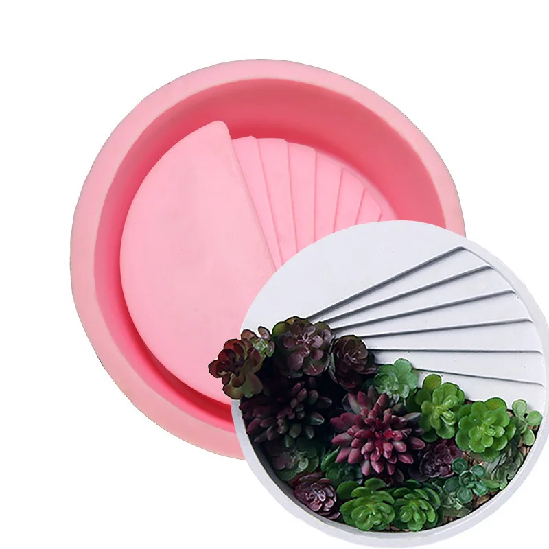 

Diy Handmade Creative Cement Flower Pot Mold Succulent Potted Plant Concrete Mould Flower Bonsai Silicone Molds Drop Shipping
