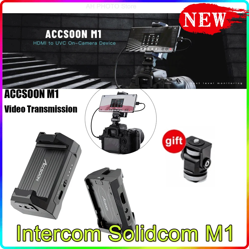 

ACCSOON M1 Wireless Video Transmission Phone Monitoring 1080p for Video Live Streaming Android Phone