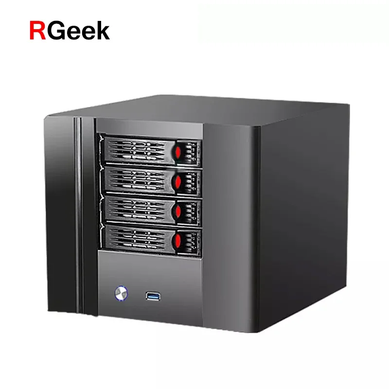Фото Корпус для NAS RGEEK на 4 отсека с USB3.0/USB2.0, сервер хранения данных NAS на 4 отсека с поддержкой жестких дисков 3.5 дюйма для IPFS №1