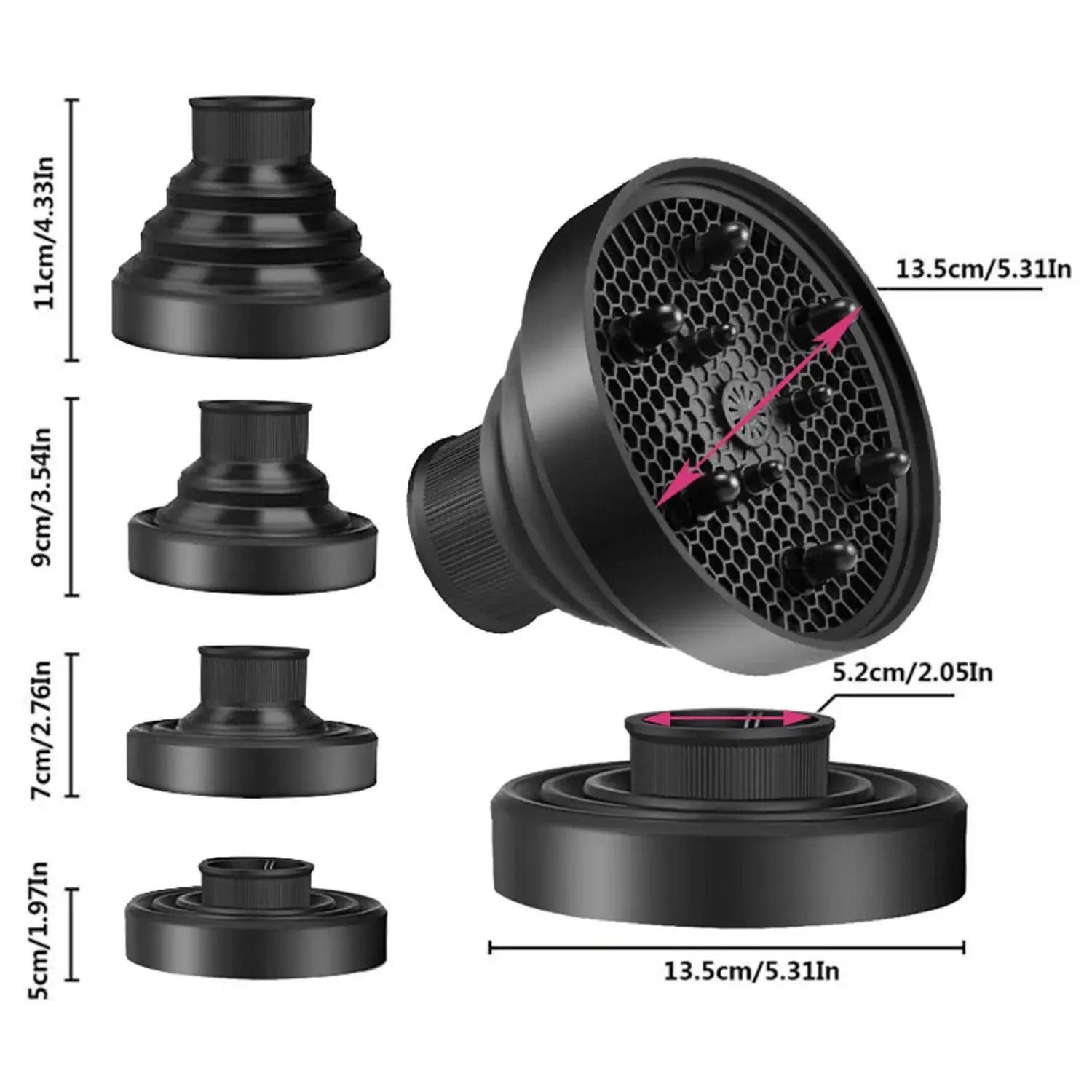 Силиконовый рассеиватель для сушки волос салонный инструмент с регулировкой