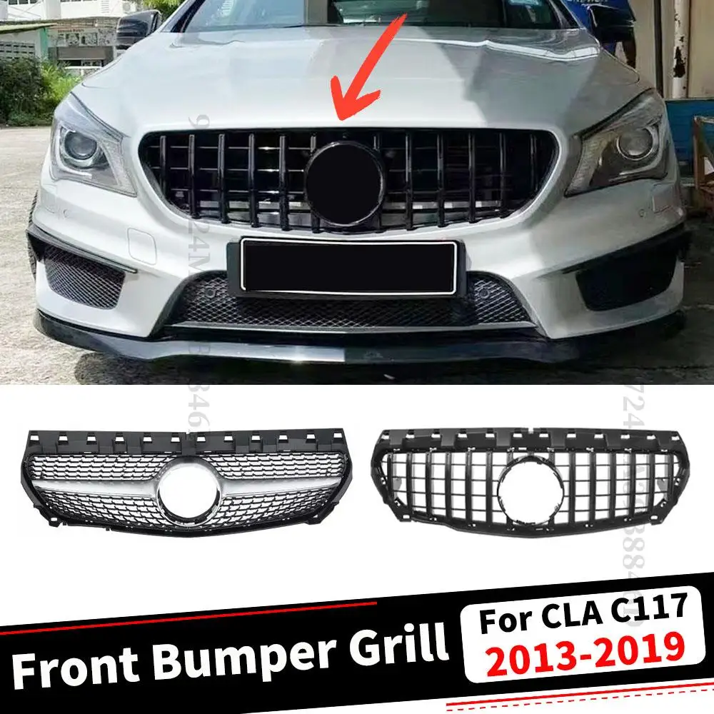 Центральный передний Впускной решетчатый бампер Гриль спортивный Facelift для Mercedes