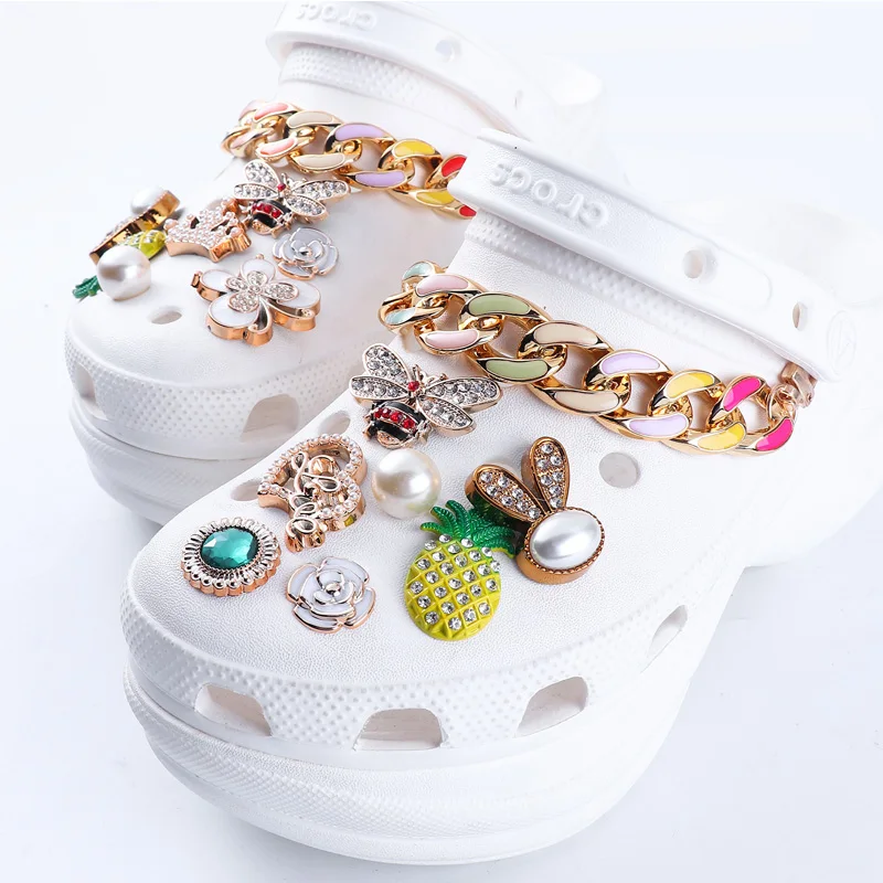 

Luxury Colorful Charms for Crocs DIY Bundle High Quality Clogs Shoe Buckle Elegant Shoes Charms for Croc Fashion New Arrivals