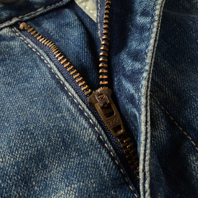 Fashion Vintage Men Jeans High Quality Retro Blue Elastic Slim Fit Ripped Jeans Men Denim Trousers Casual Designer Pants Hombre