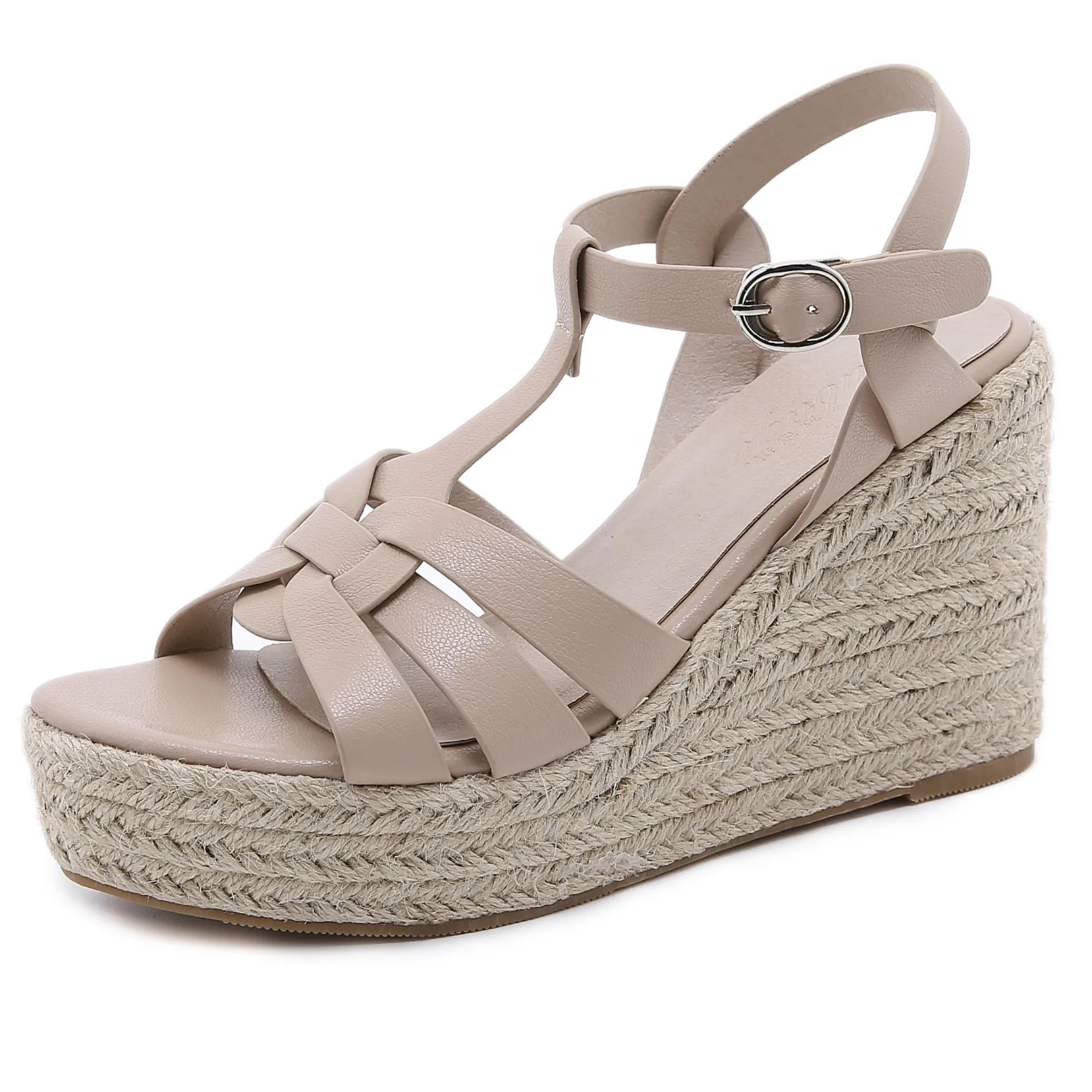 

2022 Summer New Women's Sandals Large Size Platform Shoes Wedge Heels Heightened Thick-soled Roman Women's Shoes
