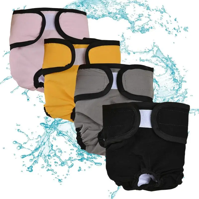

Female Dog Diapers Washable With Adjustable Design Reusable Female Pet Diapers Bright Color Soft And Comfortable For Puppies