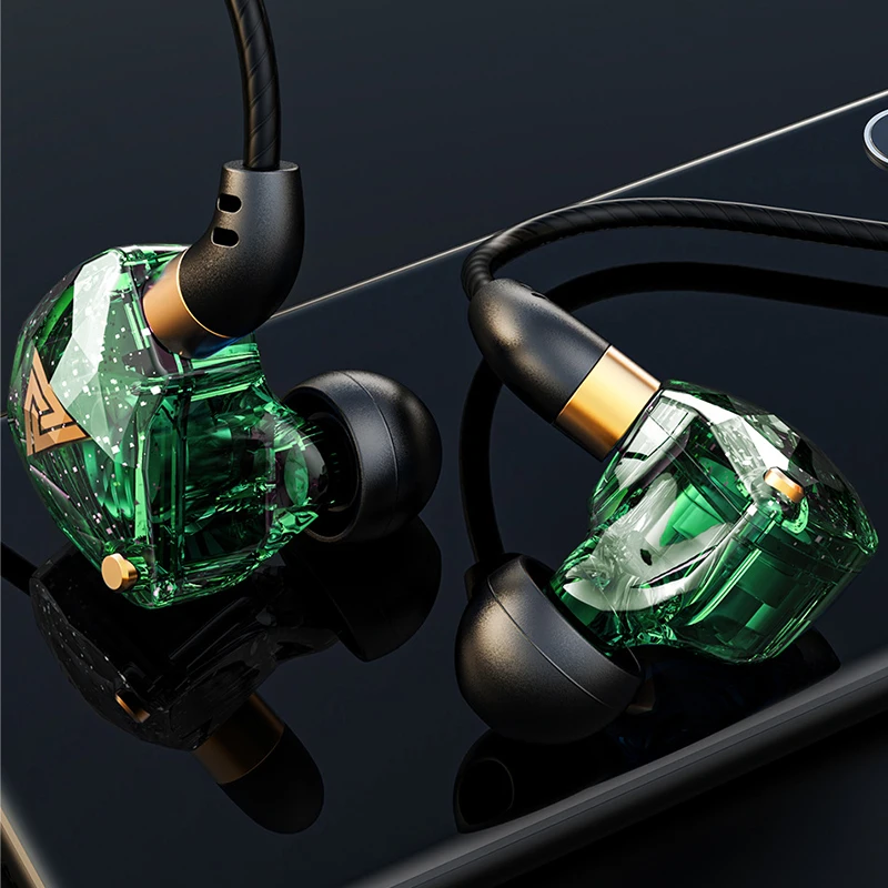 Купи QKZ SK8 New Wired Earphones In-ear MIC Mega Bass Stereo Sony Wired Headphones for Xiaomi iPhone OPPO AKG Gaming Wired Earbuds за 239 рублей в магазине AliExpress