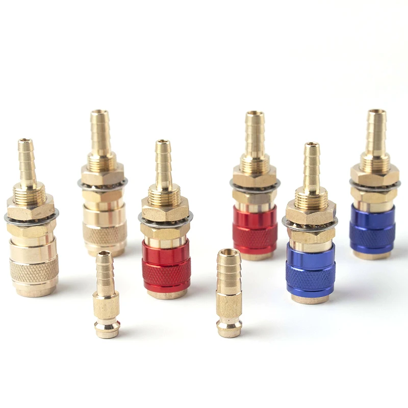 

1PC 6mm/8mm Brass Water Cooled Gas Adapter Quick Connector Durable For TIG/MIG Welding Torch Plug M6/M8 for Home Outdoor
