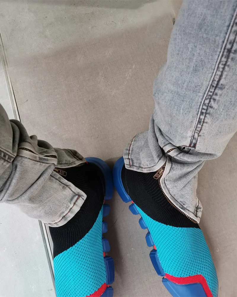 Fashion Trendy High Street Fashion Washed Old Retro Men's Jeans Zip Decoration Trousers Slim Fit Pants Pencil Jeans For Men