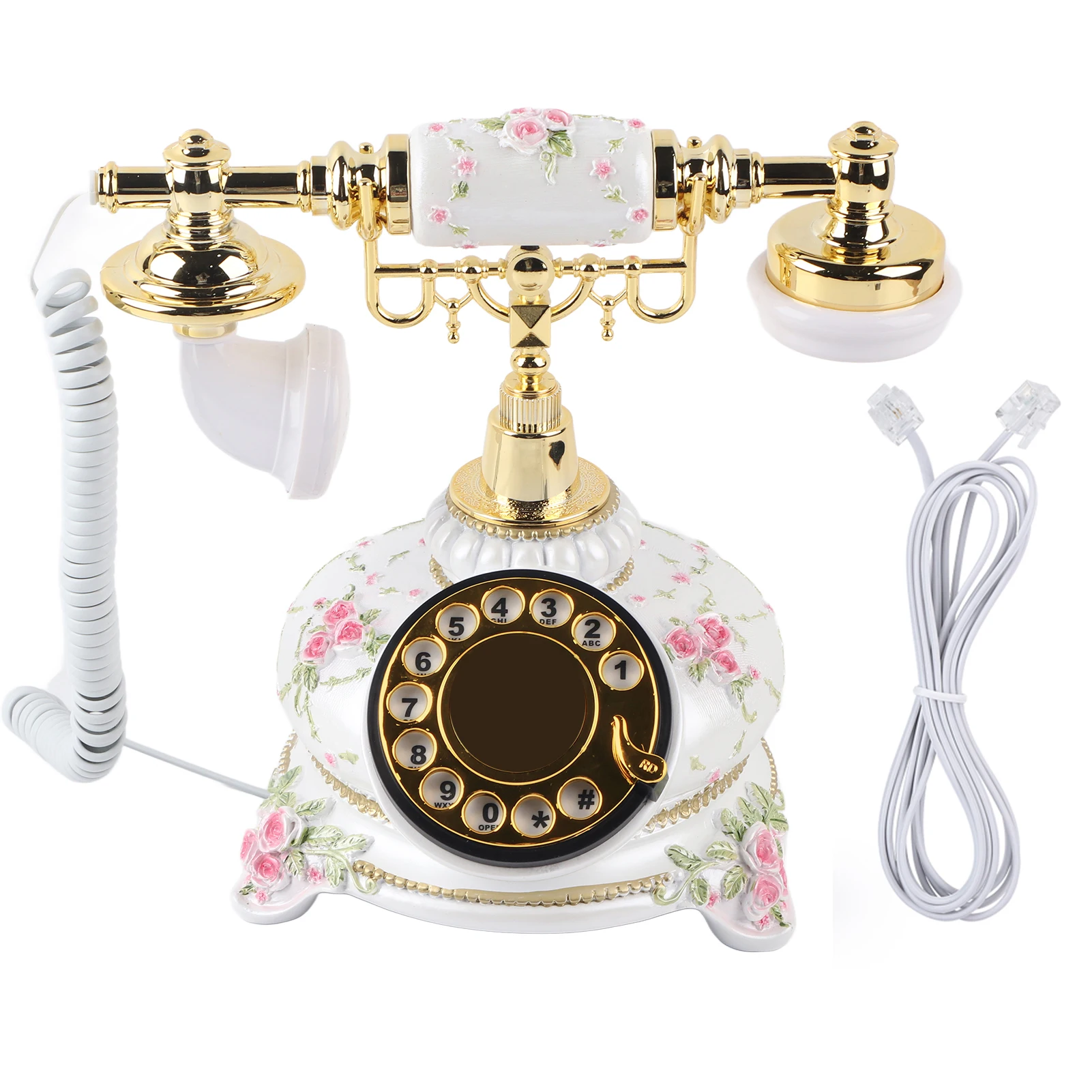 

Rotating Disk Antique Telephones Phone Retro Country Style Vintage Handset Landline Phone