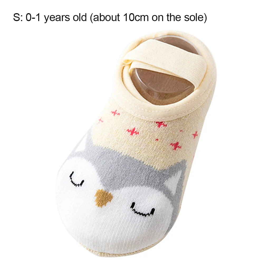 

1 Pair Baby Socks Cartoon Warming Infant Floor Socks with Anti-slip Patterns Type 2 Pink S 0-1 Year