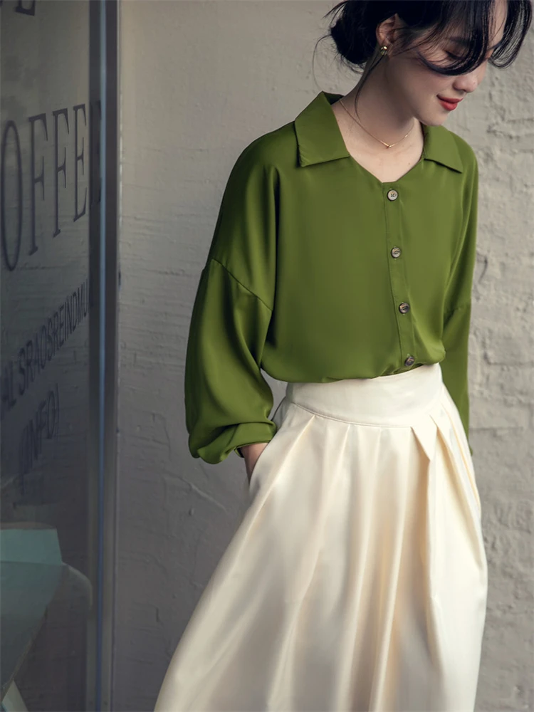 

Женская блузка, женская рубашка, летние женские блузки, весенние блузы, повседневные Элегантные винтажные хлопковые свободные блузы оверса...