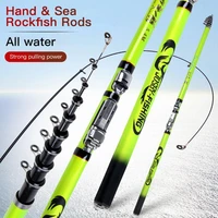 portable fishing rod hand telescopic rod carbon fishing short jointed rock travel spinning rod reel seat 3 6m 4 5m 5 4m 6 3m