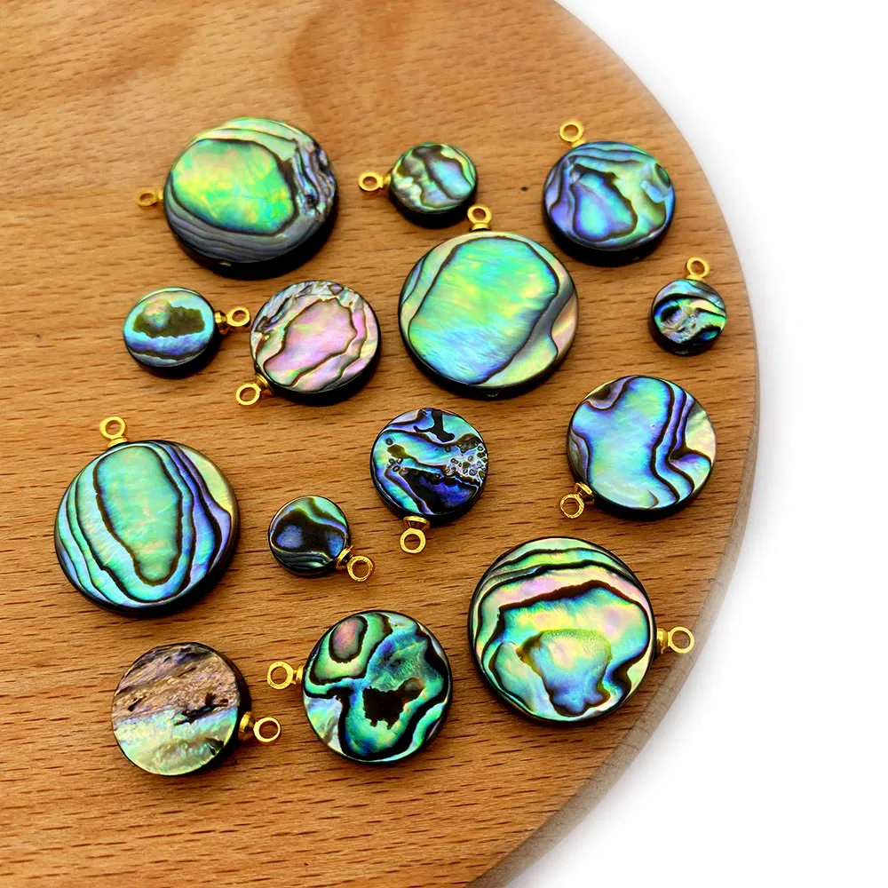 

2pcs/pack Natural Abalone Shell Pendant Charms Round Shape 8mm-20mm Sizes Sun Shape DIY for Making Necklace Earrings Wholesale