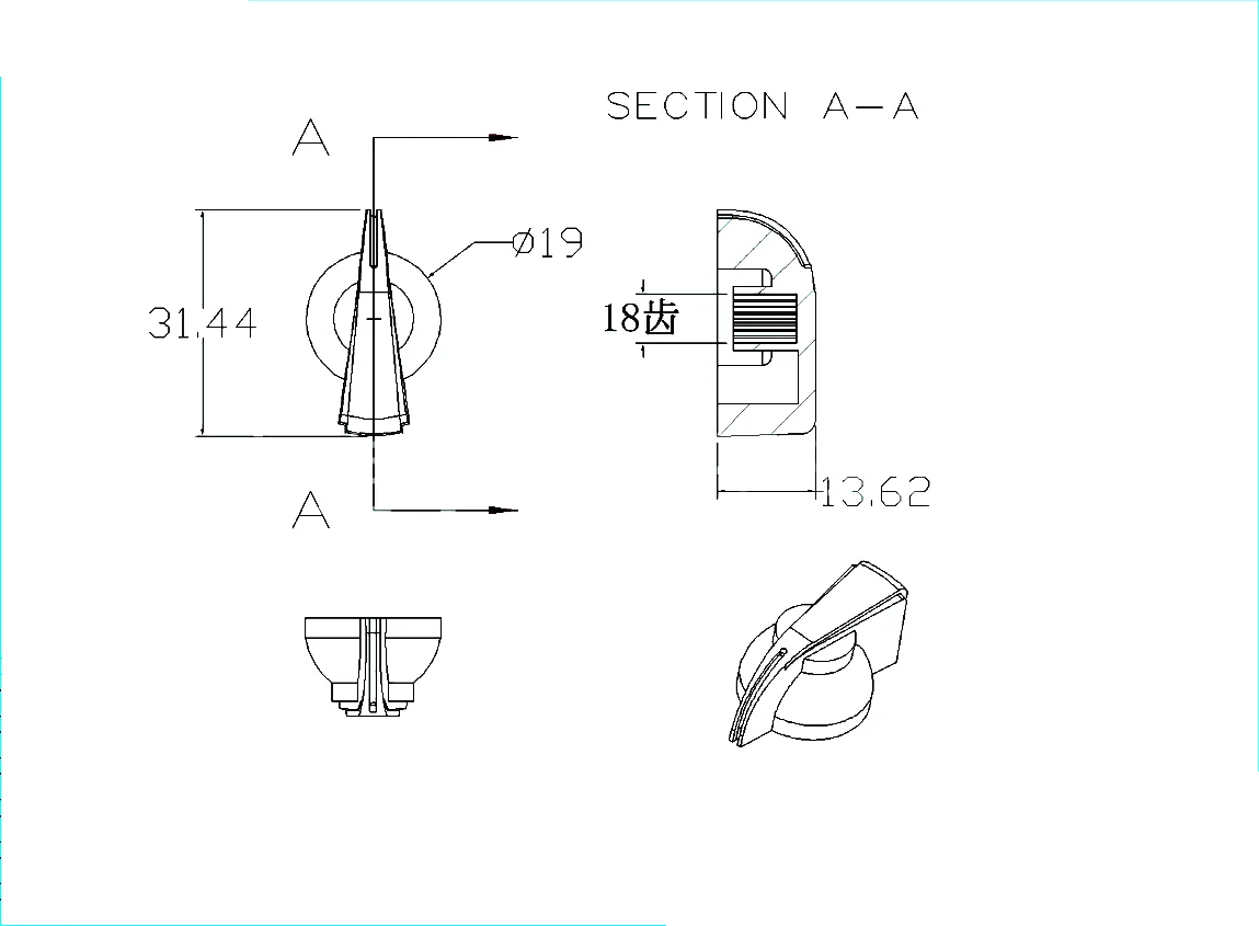 5 шт. KN-8-6 бакелитовая пластиковая цветная ручка потенциометра поворотный