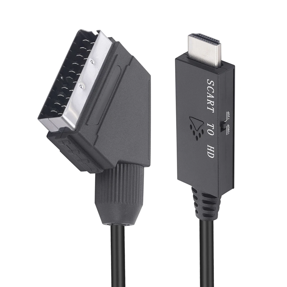 

1080P HDMI-compatible to SCART Video Audio Upscale Converter Scart To HDMI-compatible Adapter for HDTV/DVD/Set-top Box Plug Play