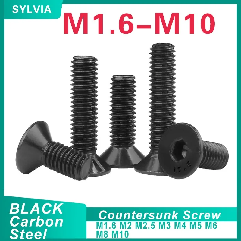 

M1.6 M2 M2.5 M3 M4 M5 M6 M8 M10 Шестигранная розетка с плоской потайной головкой винт из углеродистой стали с шестигранной головкой стандартный винт Din7991
