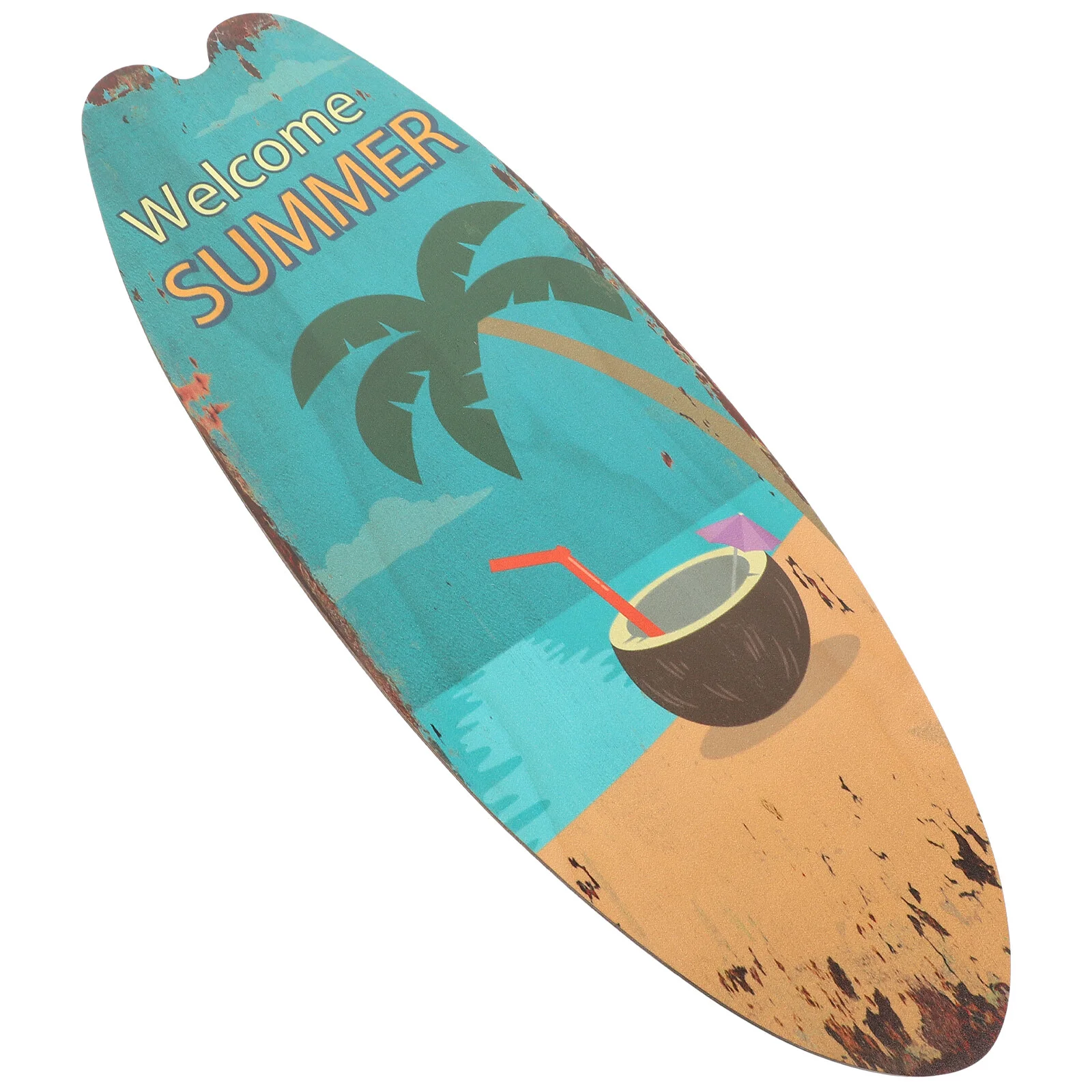 

Surfboard Decor Wall Sign Beach Plaque Wooden Decoration Surf Signs Hanging Wood Decorations Summer Bar Board Party Home