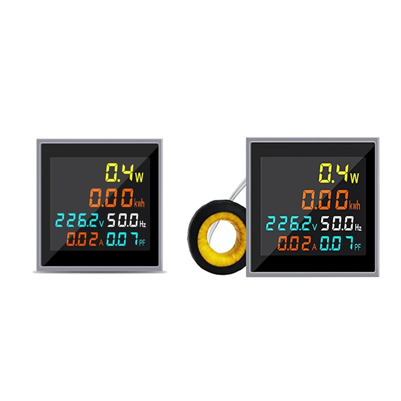 

6 In 1 Electronic Watt-Hour Meter Voltage Current Power Display Frequency Meter Intelligent Power Monitor