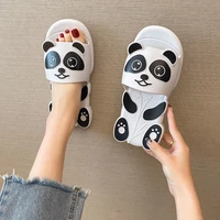 2022 kawaii black white panda slippers womens animal designer slides summer family indoor shoes gilrs beach slippers woman