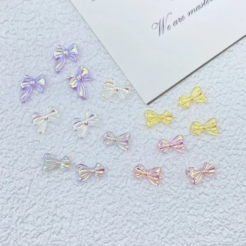 100 шт. мини галстук-бабочка дизайн ногтей плоская задняя полимерная Статуэтка