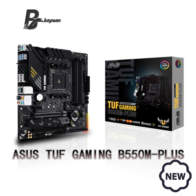 ASUS TUF GAMING B550M PLUS Новый B550 DDR4 128G 4800(OC) МГц M.2 поддержка AMD Ryzen R3 R5 R7 R9 десктопный
