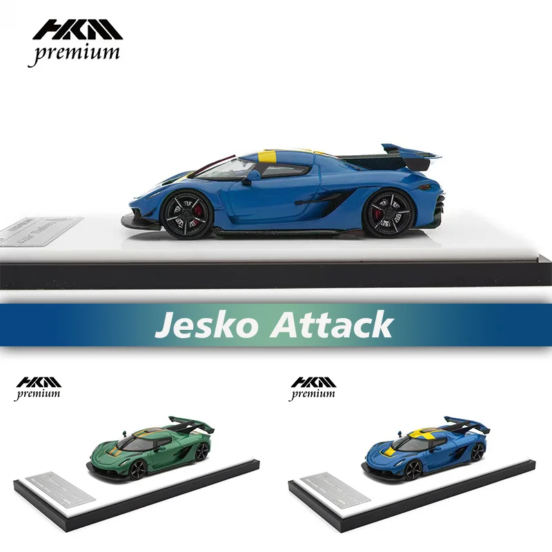 

PreSale HKM 1:64 Jesko Attack British Green Swedish Blue Alloy Diorama Car Model Collection Miniature Carros Toys