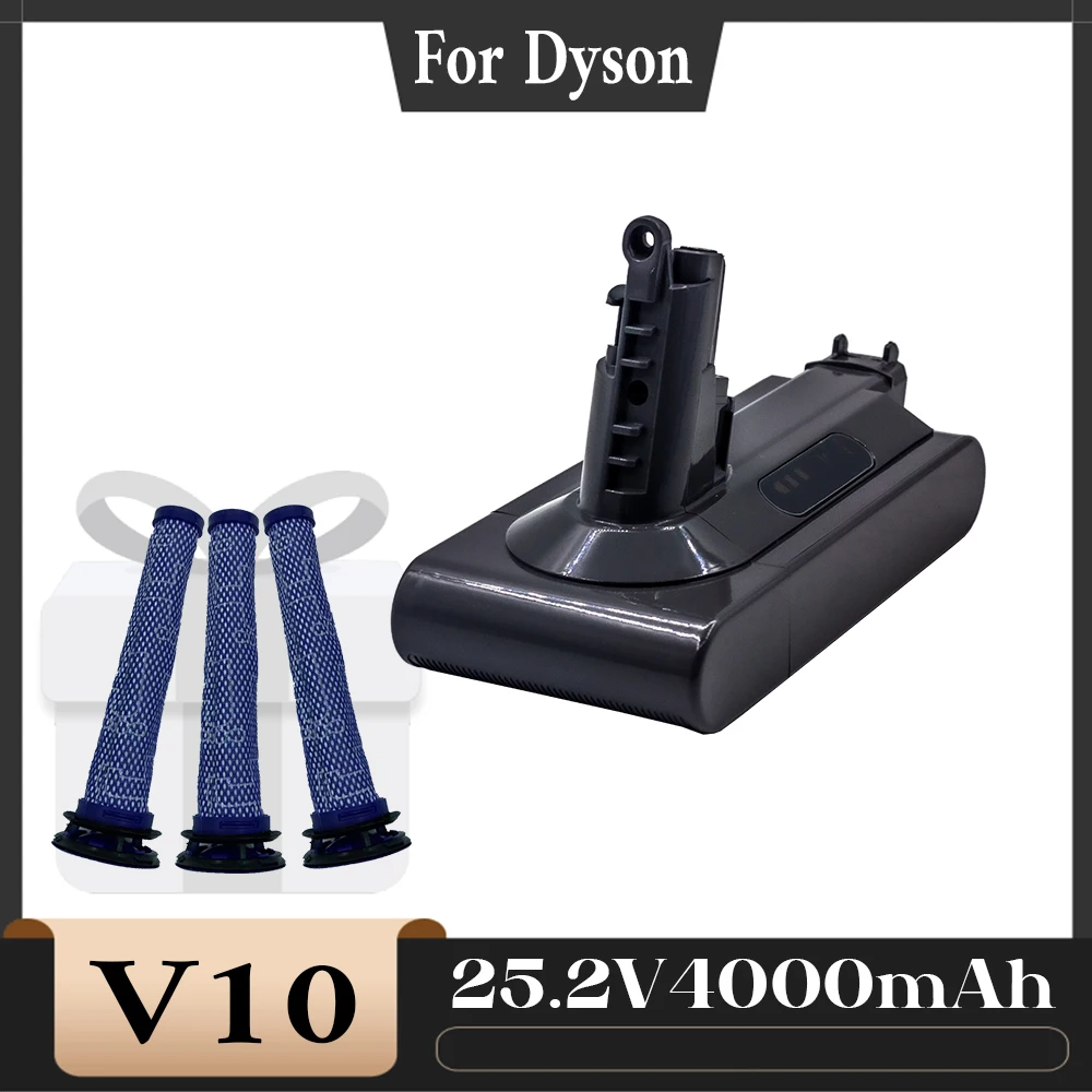 

Vacuum Cleaner Battery for Dyson V10 Series DC58 DC59 DC61 DC62 DC74 SV09 SV07 SV06 SV04 SV03 4.0Ah Rechargeable Bateria
