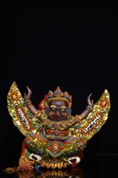 10 tibetan temple collection old yak bone mosaic gem dzi beads dapeng garuda worship buddha town house exorcism