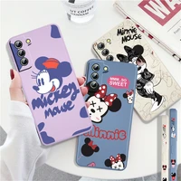 minnie mouse disney cute for samsung galaxy s21 s22 pro s20 fe s10 note 20 10 plus lite ultra liquid left rope phone case