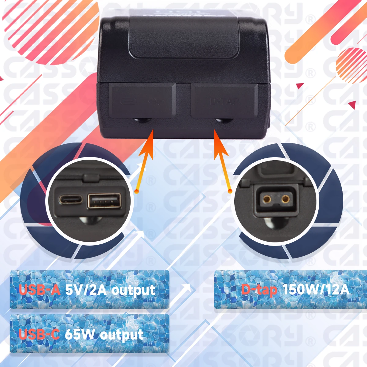 CASSORY BV150M Аккумулятор с V-образным креплением и мини-карманным D-tap NANO аккумуляторы